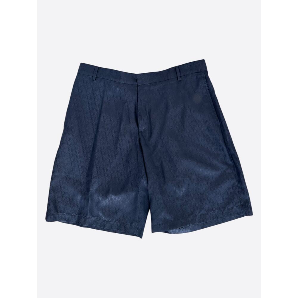 Dior Blue Oblique Silk Shorts